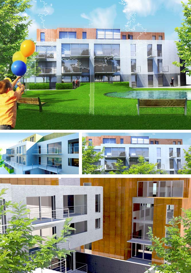 Illustration 3D pour panneau de chantier
